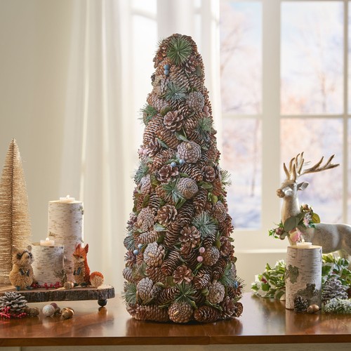 Pine cone table top tree - pine,